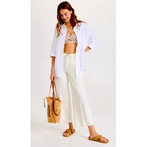 NEW Wrangler Worldwide 661 High Rise Wide Leg Jean in Vintage White